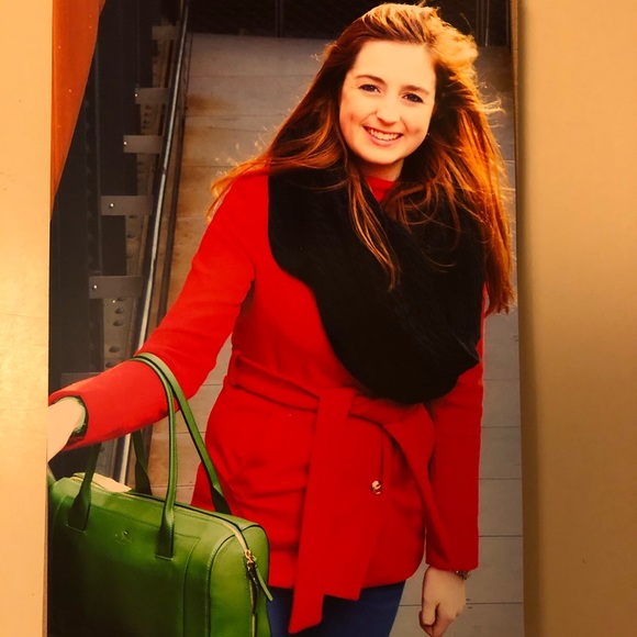 TOKKEBY Red Jacket Coat. Size S/M - Picture 2 of 8